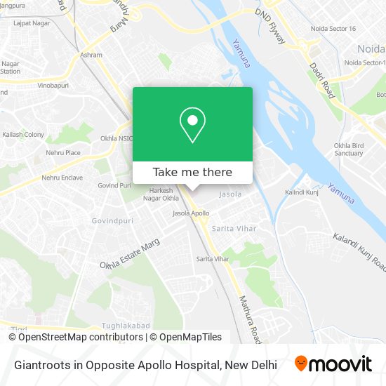 Giantroots in Opposite Apollo Hospital map