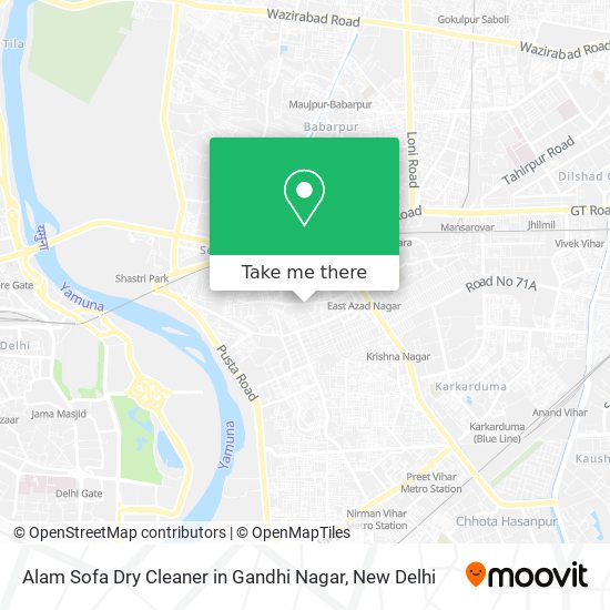 Alam Sofa Dry Cleaner in Gandhi Nagar map