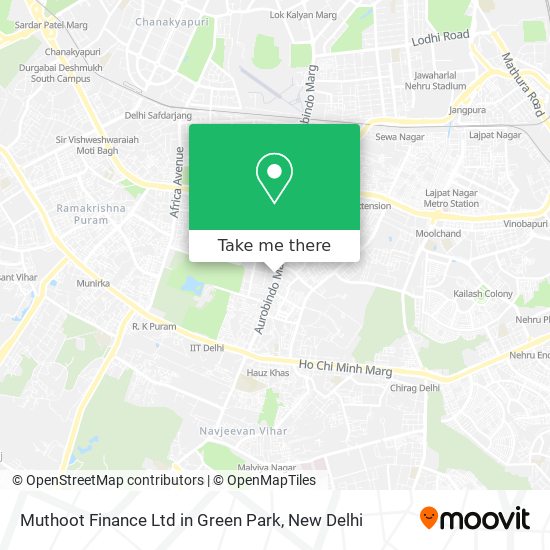 Muthoot Finance Ltd in Green Park map