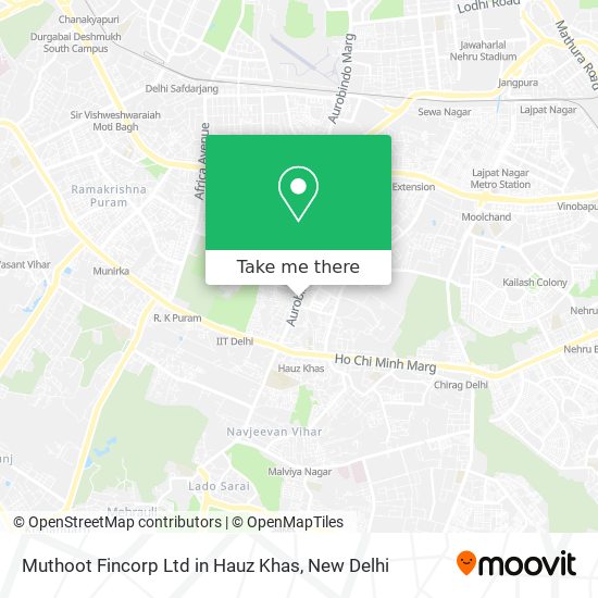 Muthoot Fincorp Ltd in Hauz Khas map