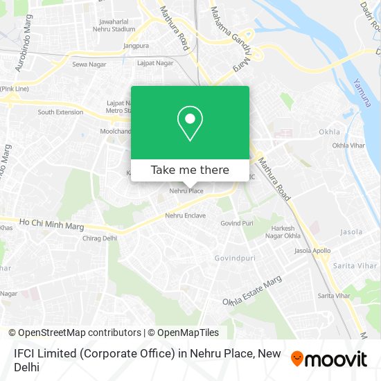 IFCI Limited (Corporate Office) in Nehru Place map