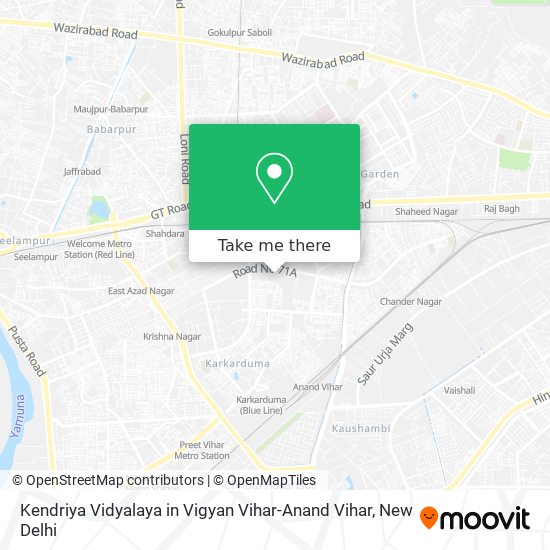 Kendriya Vidyalaya in Vigyan Vihar-Anand Vihar map