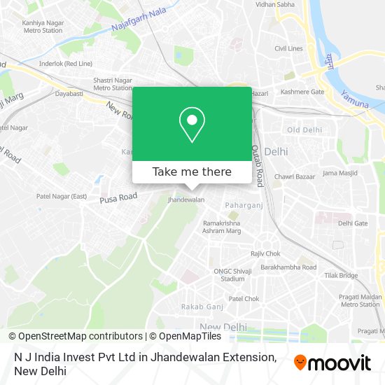 N J India Invest Pvt Ltd in Jhandewalan Extension map