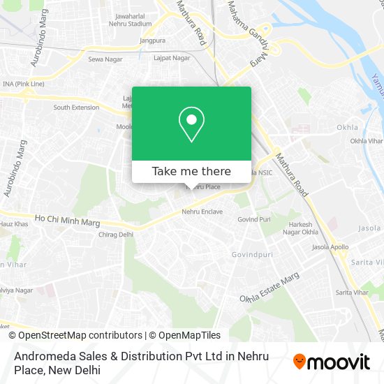 Andromeda Sales & Distribution Pvt Ltd in Nehru Place map