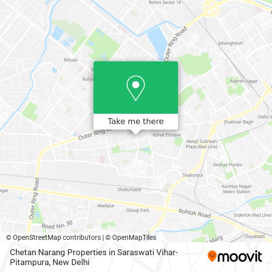 Chetan Narang Properties in Saraswati Vihar-Pitampura map