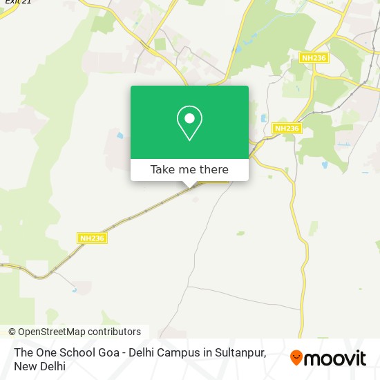 The One School Goa - Delhi Campus in Sultanpur map