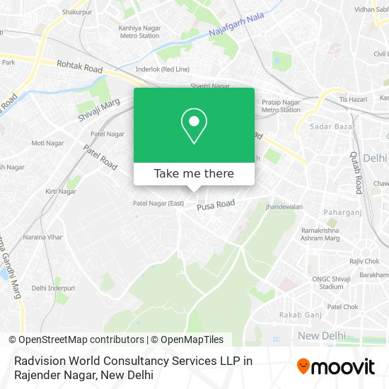 Radvision World Consultancy Services LLP in Rajender Nagar map