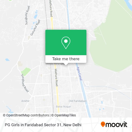 PG Girls in Faridabad Sector 31 map
