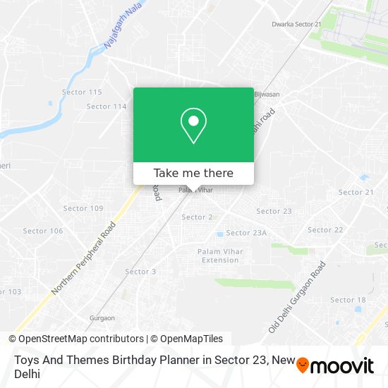 Toys And Themes Birthday Planner in Sector 23 map