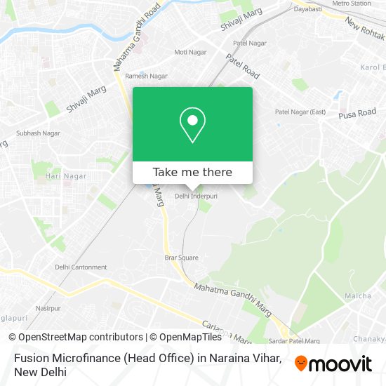 Fusion Microfinance (Head Office) in Naraina Vihar map