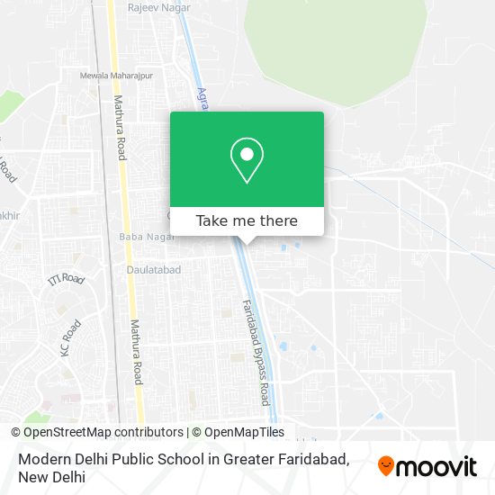 Modern Delhi Public School in Greater Faridabad map