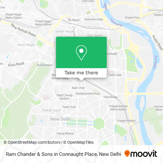 Ram Chander & Sons in Connaught Place map