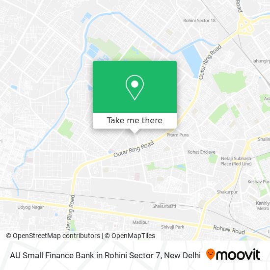 AU Small Finance Bank in Rohini Sector 7 map