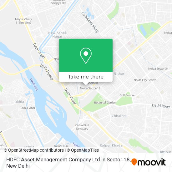 HDFC Asset Management Company Ltd in Sector 18 map