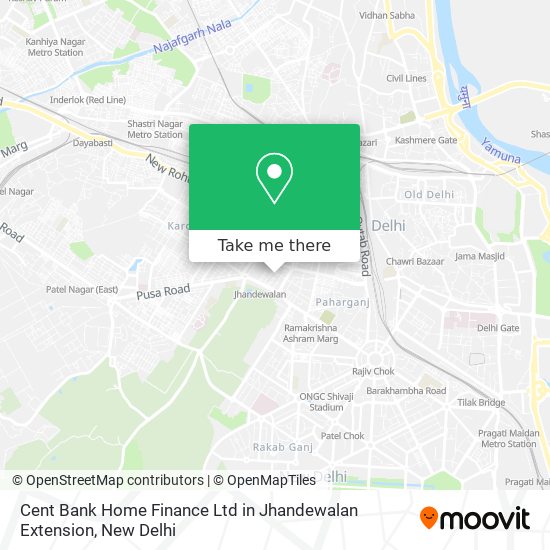 Cent Bank Home Finance Ltd in Jhandewalan Extension map