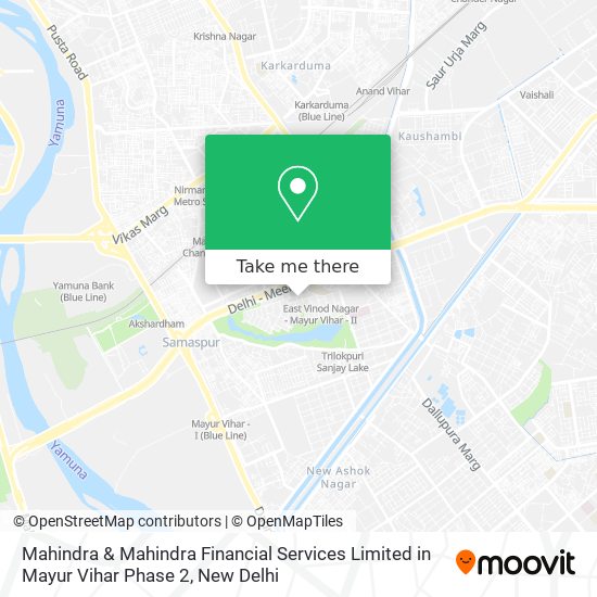 Mahindra & Mahindra Financial Services Limited in Mayur Vihar Phase 2 map