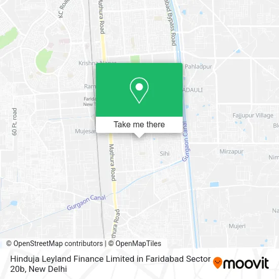 Hinduja Leyland Finance Limited in Faridabad Sector 20b map