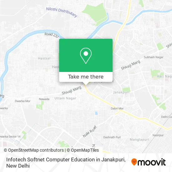 Infotech Softnet Computer Education in Janakpuri map