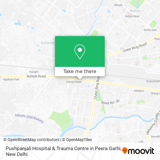 Pushpanjali Hospital & Trauma Centre in Peera Garhi map