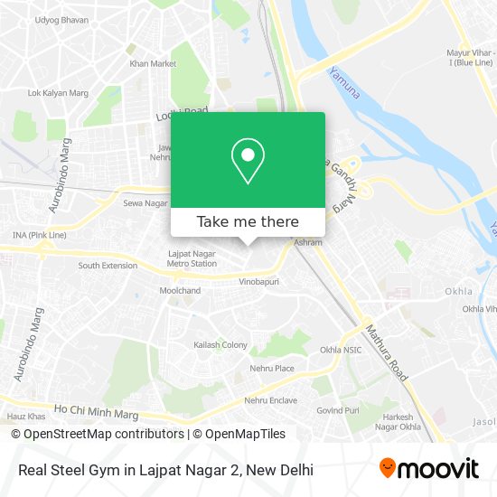 Real Steel Gym in Lajpat Nagar 2 map