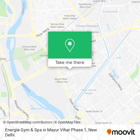 Energie Gym & Spa in Mayur Vihar Phase 1 map