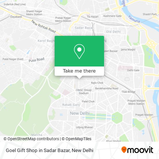 Goel Gift Shop in Sadar Bazar map