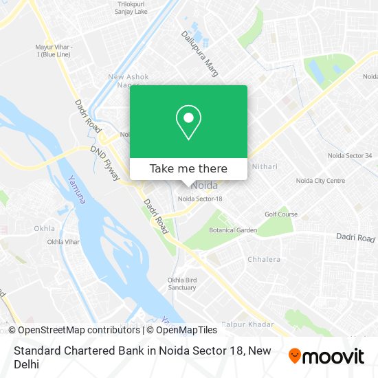 Standard Chartered Bank in Noida Sector 18 map