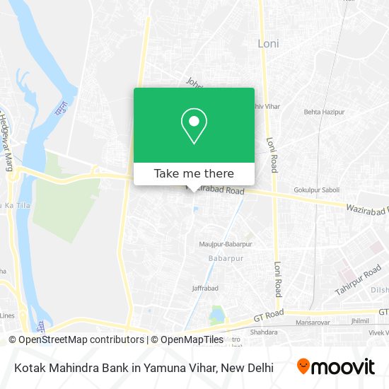 Kotak Mahindra Bank in Yamuna Vihar map