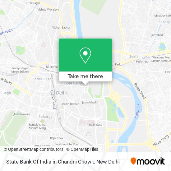 State Bank Of India in Chandni Chowk map
