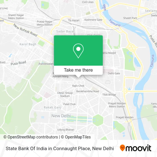 State Bank Of India in Connaught Place map
