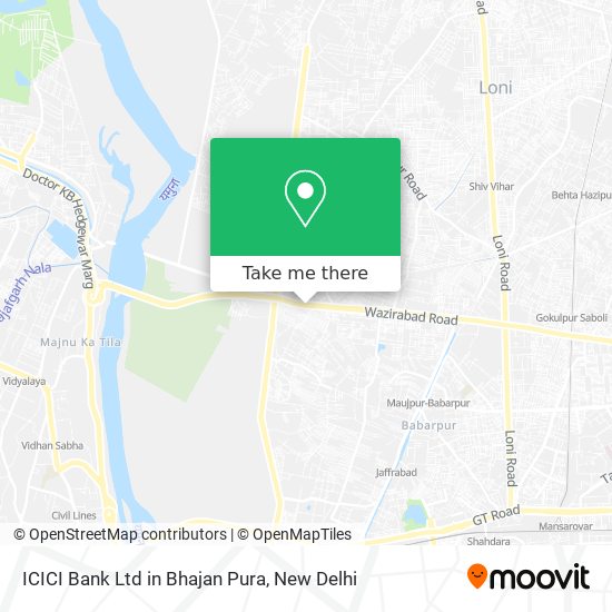 ICICI Bank Ltd in Bhajan Pura map