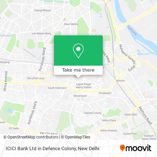 ICICI Bank Ltd in Defence Colony map