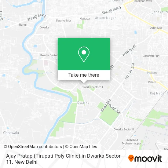 Ajay Pratap (Tirupati Poly Clinic) in Dwarka Sector 11 map