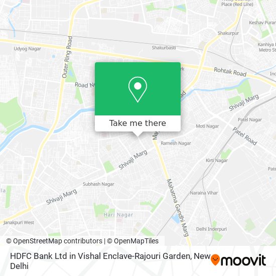 HDFC Bank Ltd in Vishal Enclave-Rajouri Garden map