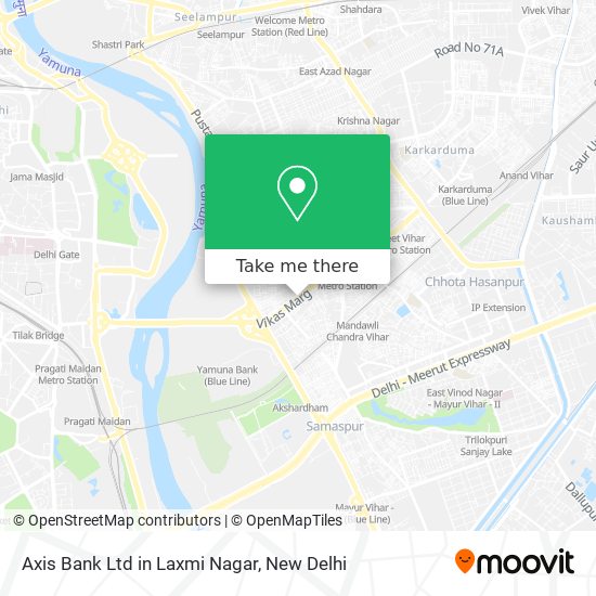 Axis Bank Ltd in Laxmi Nagar map