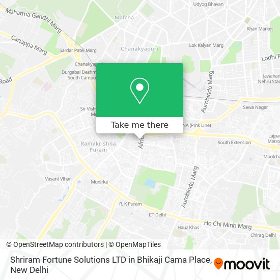 Shriram Fortune Solutions LTD in Bhikaji Cama Place map
