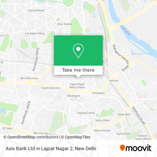 Axis Bank Ltd in Lajpat Nagar 2 map