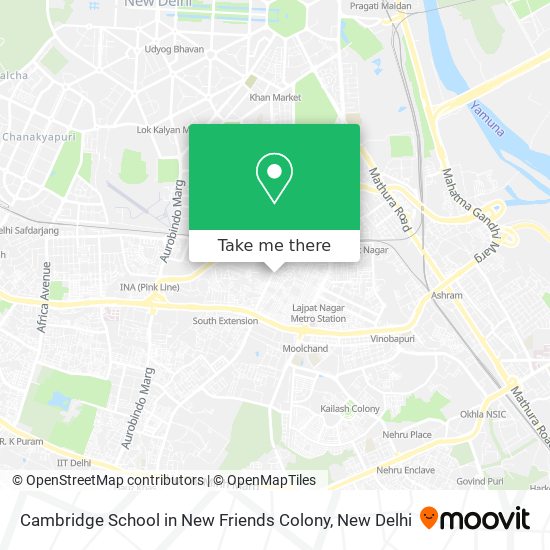 Cambridge School in New Friends Colony map
