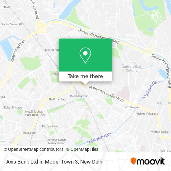 Axis Bank Ltd in Model Town 3 map