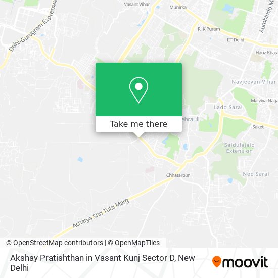 Akshay Pratishthan in Vasant Kunj Sector D map