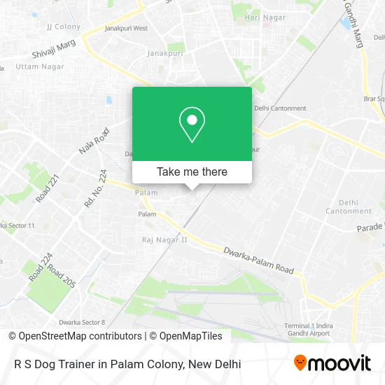 R S Dog Trainer in Palam Colony map