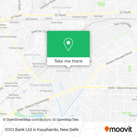 ICICI Bank Ltd in Kaushambi map