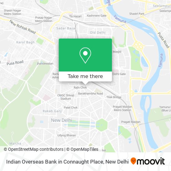 Indian Overseas Bank in Connaught Place map
