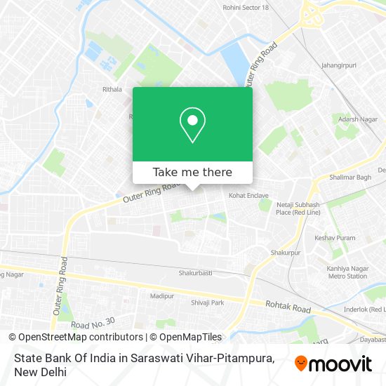 State Bank Of India in Saraswati Vihar-Pitampura map