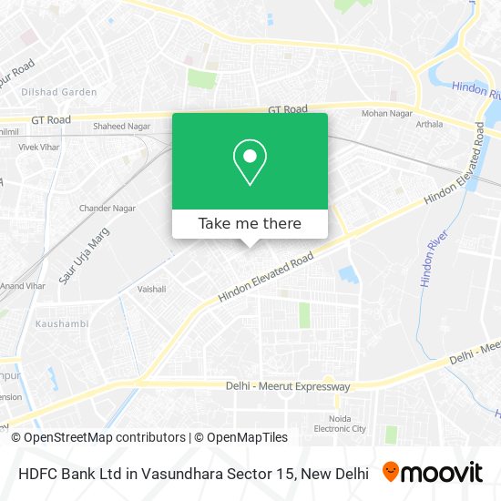 HDFC Bank Ltd in Vasundhara Sector 15 map