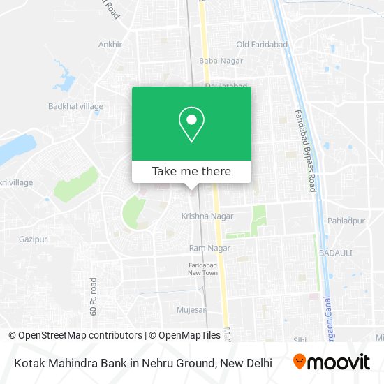 Kotak Mahindra Bank in Nehru Ground map