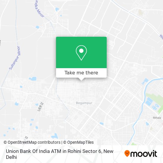 Union Bank Of India ATM in Rohini Sector 6 map