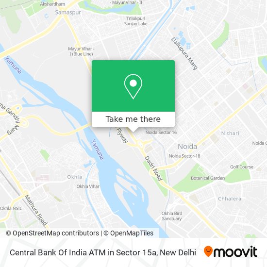 Central Bank Of India ATM in Sector 15a map