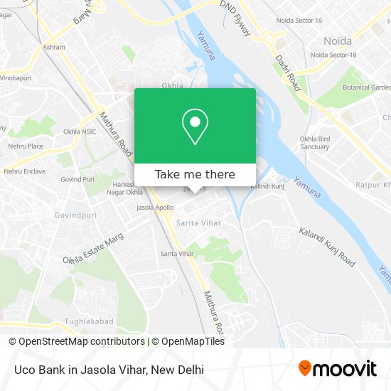 Uco Bank in Jasola Vihar map