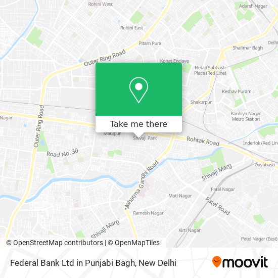 Federal Bank Ltd in Punjabi Bagh map